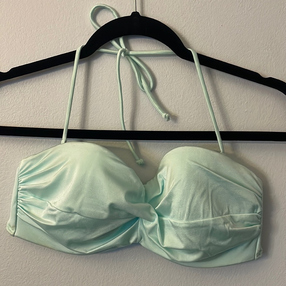 Victoria Secret Swim Light Teal Tube Bikini Top with Removable Straps